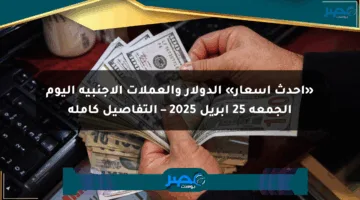 «أحدث أسعار» الدولار والعملات الأجنبية اليوم الجمعة 25 أبريل 2025 – التفاصيل كاملة